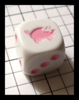 Dice : Dice - 6D - Koplow Pink and White Pig Gen Con Aug 2009